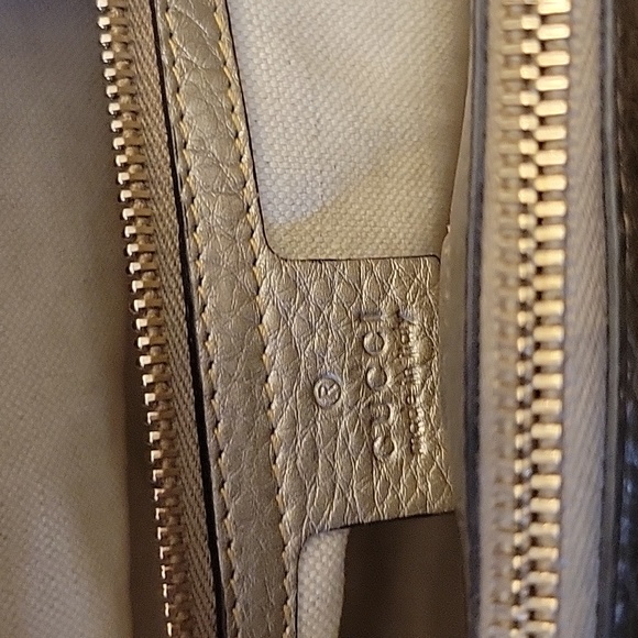 Gucci shopper Tote leather medium bag. Color gold metallic - Picture 13 of 14